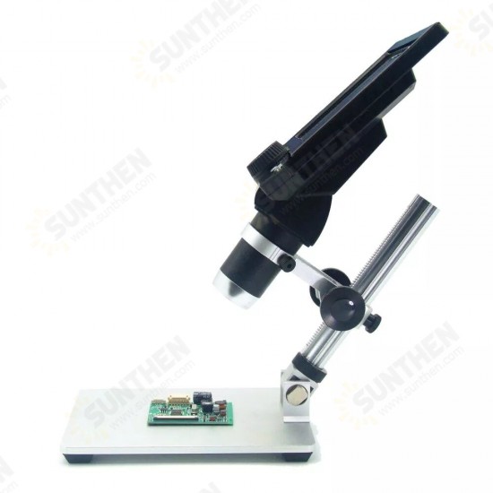 G1200 Digital Microscope 12MP 7 Inch Large Color Screen Large Base LCD Display 1-1200X Continuous Amplification Magnifier with Aluminum Alloy Stand