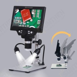G1200D Digital Microscope 12MP 7 Inch Large Color Screen Large Base LCD Display 1-1200X Continuous with Light G1200D Digital Microscope 12MP 7 Inch Large Color Screen Large Base LCD Display 1-1200X Continuous with Light