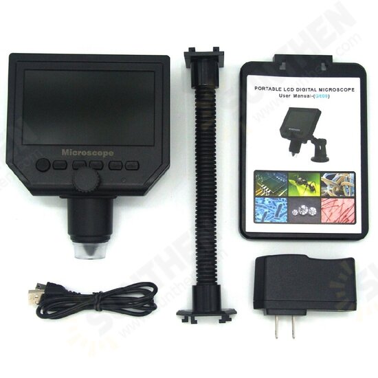 G600 600X Electronic USB Microscope Digital Soldering Video Microscope Camera 4.3 Inch LCD M