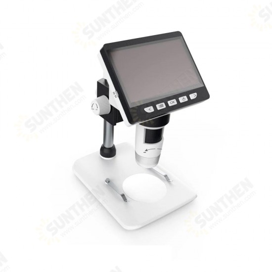 G700 4.3Inches HD 1080P Portable Desktop LCD Digital Microscope 10 Languages 8 Adjustable High Brightness LED Adjustable Bracket Capture Video Record