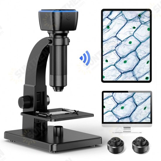 MT315W HD 2000X WIFI Digital Microscope+Mobile Phone Holder Clip Dual Lens USB Microbiological Observation Industrial Video Magnifier Android IOS PC