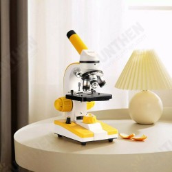 1280X Monocular Biological Microscope Set High-definition Optical Microscope With Mobile Phone Holder for Student Biology Simulation Science Education 1280X Monocular Biological Microscope Set High-definition Optical Microscope With Mobile Phone Holder for Student Biology Simulation Science Education