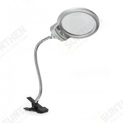 New 2.5 x 90MM 5 x 22MM 2 LED Lighted Table Top Desk Magnifier Magnifying Glass with Clamp New 2.5 x 90MM 5 x 22MM 2 LED Lighted Table Top Desk Magnifier Magnifying Glass with Clamp