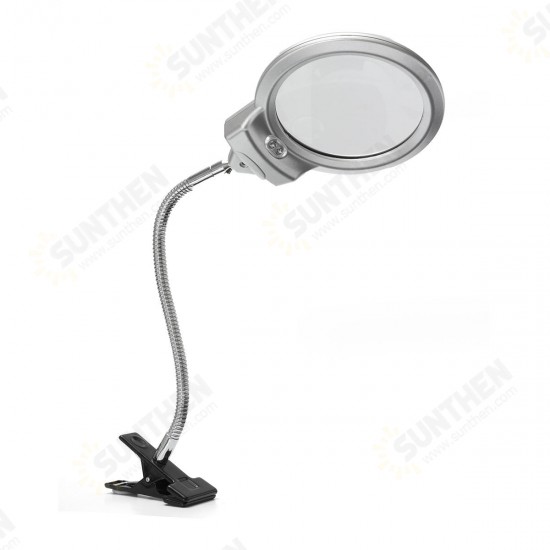New 2.5 x 90MM 5 x 22MM 2 LED Lighted Table Top Desk Magnifier Magnifying Glass with Clamp New 2.5 x 90MM 5 x 22MM 2 LED Lighted Table Top Desk Magnifier Magnifying Glass with Clamp