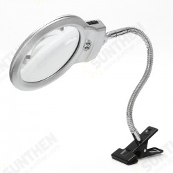 New 2.5 x 90MM 5 x 22MM 2 LED Lighted Table Top Desk Magnifier Magnifying Glass with Clamp New 2.5 x 90MM 5 x 22MM 2 LED Lighted Table Top Desk Magnifier Magnifying Glass with Clamp