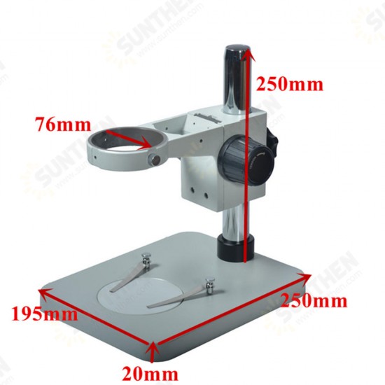 New Metal Table Stand Universal Stereo Microscope Bracket Stand Holder with 76mm Adjustable Focus Bracket for LAB