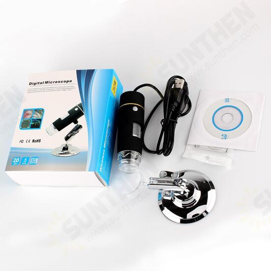 S2 USB 8 LED 1X-500X Digital Microscope Endoscope Magnifier Video Camera Real 0.3MP/1.3MP/2MP