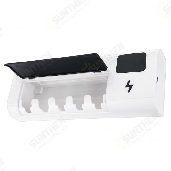 1500mAh 5V 3.7A Toothbrush Holder Organizor Home Bathroom Wall Mounted Purple Light/UVC-UVA Lighting Toothbrush Rack