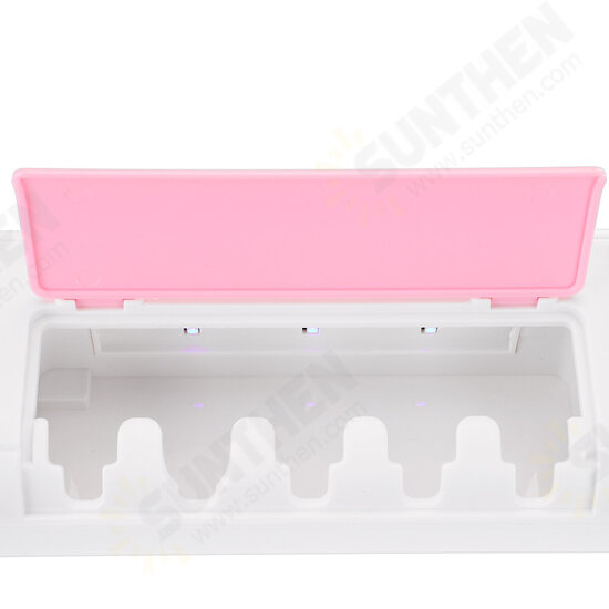 1500mAh 5V 3.7A Toothbrush Holder Organizor Home Bathroom Wall Mounted Purple Light/UVC-UVA Lighting Toothbrush Rack