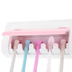 1500mAh 5V 3.7A Toothbrush Holder Organizor Home Bathroom Wall Mounted Purple Light/UVC-UVA Lighting Toothbrush Rack