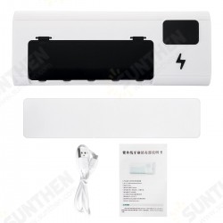 1500mAh 5V 3.7A Toothbrush Holder Organizor Home Bathroom Wall Mounted Purple Light/UVC-UVA Lighting Toothbrush Rack 1500mAh 5V 3.7A Toothbrush Holder Organizor Home Bathroom Wall Mounted Purple Light/UVC-UVA Lighting Toothbrush Rack