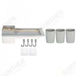 3/4 Cups Magnetic Toothbrush Rack Strong Bearing Toothbrush Holder Toothpaste Holder 3/4 Cups Magnetic Toothbrush Rack Strong Bearing Toothbrush Holder Toothpaste Holder