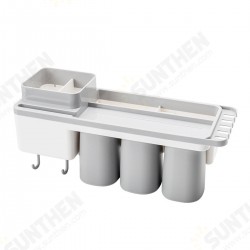 3/4 Cups Magnetic Toothbrush Rack Strong Bearing Toothbrush Holder Toothpaste Holder 3/4 Cups Magnetic Toothbrush Rack Strong Bearing Toothbrush Holder Toothpaste Holder