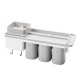 3/4 Cups Magnetic Toothbrush Rack Strong Bearing Toothbrush Holder Toothpaste Holder