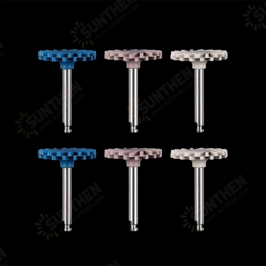 6pcs/set Dental Composite Resin Polishing Disc Kit Spiral Flex Brush Burs Diamond System RA Disc 14mm Wheel