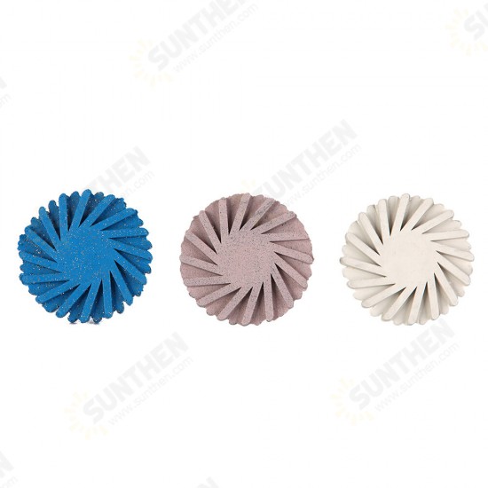 6pcs/set Composite Resin Polishing Disc Kit Spiral Flex Brush Burs Diamond System RA Disc 14mm Wheel