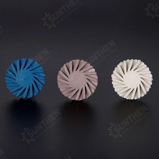 6pcs/set Composite Resin Polishing Disc Kit Spiral Flex Brush Burs Diamond System RA Disc 14mm Wheel