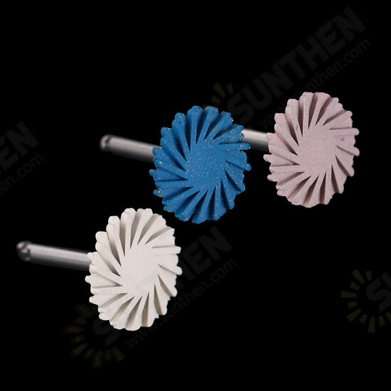 6pcs/set Composite Resin Polishing Disc Kit Spiral Flex Brush Burs Diamond System RA Disc 14mm Wheel