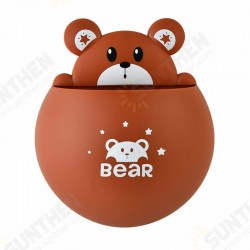 BX Suction Toothbrush Holder Wall Mounted Cartoon Plastic Toothpaste Box Bathroom Storage BX Suction Toothbrush Holder Wall Mounted Cartoon Plastic Toothpaste Box Bathroom Storage
