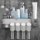 Multifunctional Wall-mounted Toothbrush Holder Toothpaste Dispenser Bathroom Storage Organizer