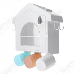Toothbrush Holder Toothpaste Dispenser Toiletries Storage Rack with 3 Cups Toothbrush Holder Toothpaste Dispenser Toiletries Storage Rack with 3 Cups