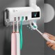 UV Light Toothbrush Holder Sterilizer Cleaner Automatic Toothpaste Dispenser