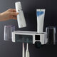 Ultraviolet Electric Toothbrush Sterilizer Wall Mount Toothbrush Storage Holder Automatic Toothpaste Squeezer