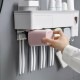 Wall Mounted Toothbrush Holder Automatic Toothpaste Squeezer Storage Rack Cup Family Set