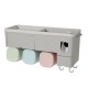 Wall-mounted Toothbrush Holder Toothpaste Dispenser Bathroom Storage Organizer Wall-mounted Toothbrush Holder Toothpaste Dispenser Bathroom Storage Organizer