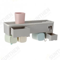 Wall-mounted Toothbrush Holder Toothpaste Dispenser Bathroom Storage Organizer Wall-mounted Toothbrush Holder Toothpaste Dispenser Bathroom Storage Organizer