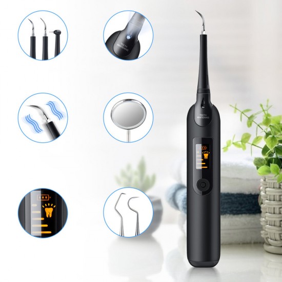 Household Portable Oral Irrigator USB Rechargeable Calculus Remover IPX6 Waterproof Electric Tartar Remover Whitening Tooth Cleaner