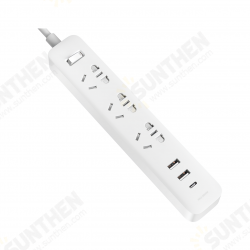 Original 2500W 3 Outlets Power Strip Socket USB Charger With 3*AC Outlet / 20W USB-C PD Power Delivery / 18W 2*USB-A QC3.0 Output Fast Charging Original 2500W 3 Outlets Power Strip Socket USB Charger With 3*AC Outlet / 20W USB-C PD Power Delivery / 18W 2*USB-A QC3.0 Output Fast Charging