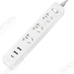 Original 2500W 3 Outlets Power Strip Socket USB Charger With 3*AC Outlet / 20W USB-C PD Power Delivery / 18W 2*USB-A QC3.0 Output Fast Charging Original 2500W 3 Outlets Power Strip Socket USB Charger With 3*AC Outlet / 20W USB-C PD Power Delivery / 18W 2*USB-A QC3.0 Output Fast Charging