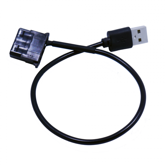 4-Pin to USB PC Fan Sleeved Power Adapter Cable 12V to 5V Connector 30cm Computer Case Fan Cable