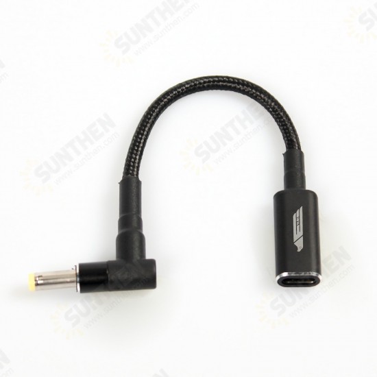 Type C USB-C Female Input to DC 5.5x2.1mm 5.5x2.5mm Power PD Charge Cable