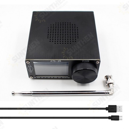 2.4 Inch Touch Screen SI4732 Full Band Radio Receiver FM LW (MW & SW) SSB with Lithium Battery + Antenna + Speaker + Case