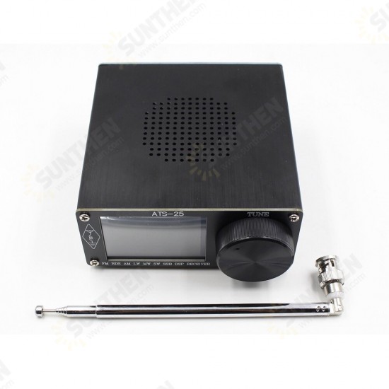 2.4 Inch Touch Screen SI4732 Full Band Radio Receiver FM LW (MW & SW) SSB with Lithium Battery + Antenna + Speaker + Case