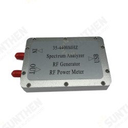 35-4400MHz Spectrum Analyzer with Aluminum Alloy Shell Sweep Signal Source Power Meter with USB Interface 35-4400MHz Spectrum Analyzer with Aluminum Alloy Shell Sweep Signal Source Power Meter with USB Interface