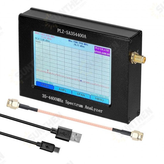 35-4400Mhz LCD Color Display Full Touch Screen Spectrum Network Analyzer Signal-Source Tracking-Source Bandwidth Frequency Analyzer