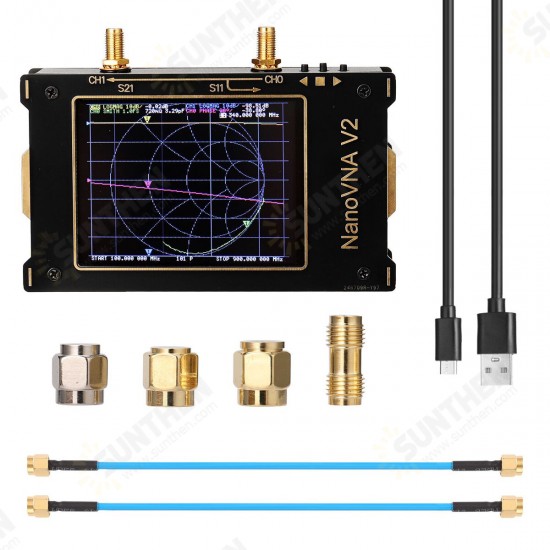 3G Vector Network Analyzer 50KHz~3GHz S-A-A-2 NanoVNA V2 Antenna for Windows