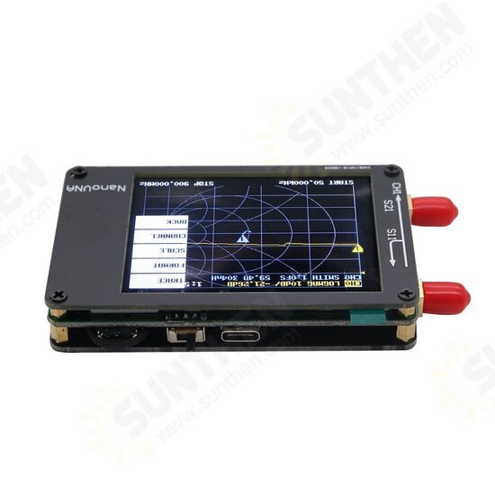 50KHz-900MHz 2.8inch Digital Display Touch Screen Portable Handheld Vector Network Analyzer Shortwave MF HF VHF UHF Antenna Analyzer