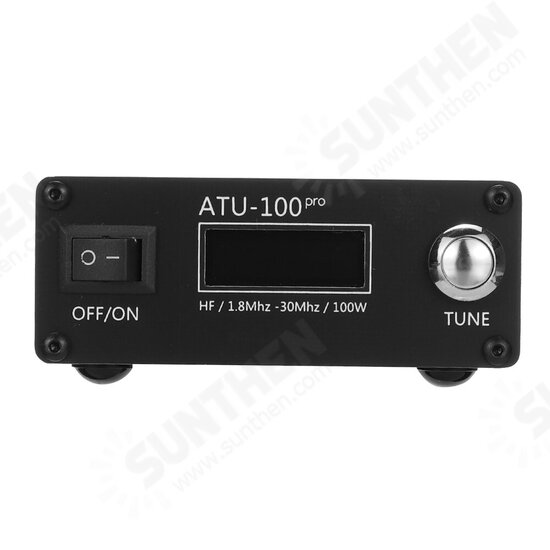 ATU-100 PRO 1.8Mhz-30Mhz OLED Display Automatic Antenna Tuner Built-in Battery for 10W to 100W Shortwave Radio Station