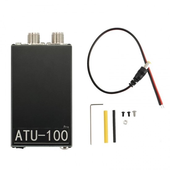 ATU-100 PRO 1.8Mhz-30Mhz OLED Display Automatic Antenna Tuner Built-in Battery for 10W to 100W Shortwave Radio Station