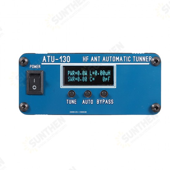 ATU-130 HF ANT 1.9-54MHz 120W Shortwave Automatic Antenna Tuner with Housing Assembled ATU100 ATU-100 Plus