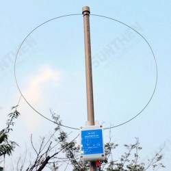 GA490 100KHz-179MHz Short Wave Receiving Antenna with Rainproof Shell for SDR Radio Active Loop Antenn