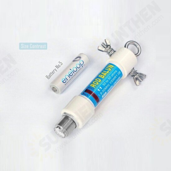 Mini 1:1 160m-6m Bands (1.8-50MHz) 500W Waterproof HF Voltage Balun for Shortwave Antenna Balun Mini 1:1 160m-6m Bands (1.8-50MHz) 500W Waterproof HF Voltage Balun for Shortwave Antenna Balun