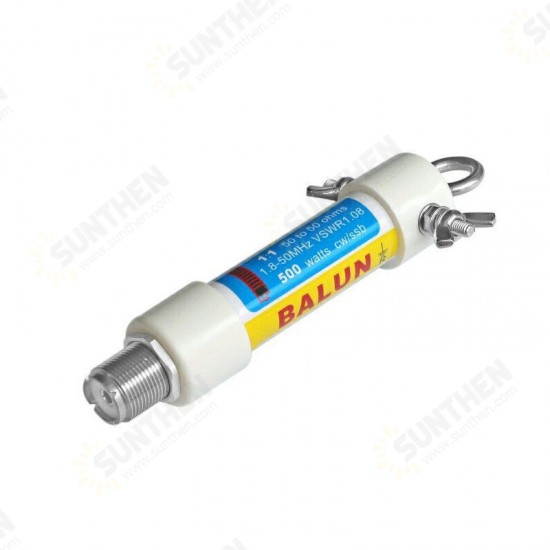 Mini 1:1 160m-6m Bands (1.8-50MHz) 500W Waterproof HF Voltage Balun for Shortwave Antenna Balun Mini 1:1 160m-6m Bands (1.8-50MHz) 500W Waterproof HF Voltage Balun for Shortwave Antenna Balun