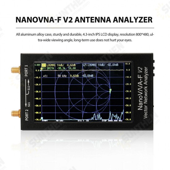 F V2 50kHz-3GHz IPS 4.3Inch LCD Display Vector Network Analyzer S-A-A-2 Antenna Analyzer Short Wave HF VHF UHF F V2 50kHz-3GHz IPS 4.3Inch LCD Display Vector Network Analyzer S-A-A-2 Antenna Analyzer Short Wave HF VHF UHF