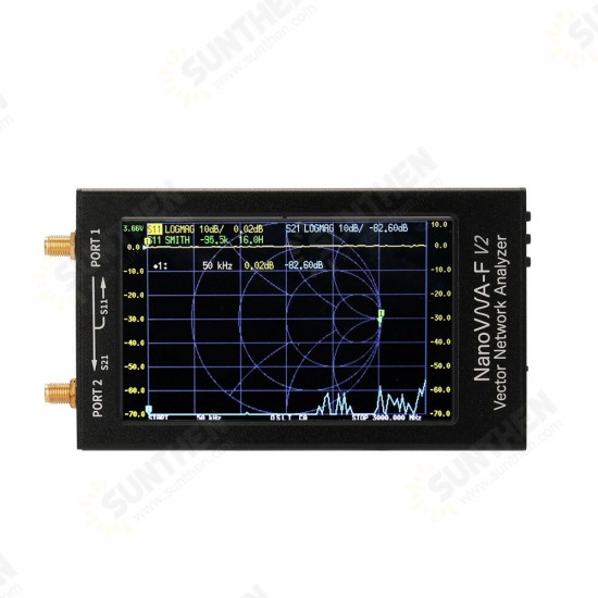 F V2 50kHz-3GHz IPS 4.3Inch LCD Display Vector Network Analyzer S-A-A-2 Antenna Analyzer Short Wave HF VHF UHF