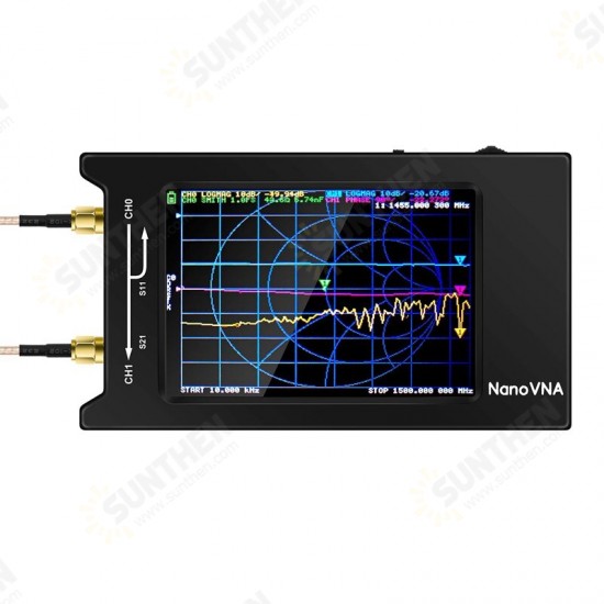 H4 4inch LCD 50KHz~1.5GHz VNA HF VHF UHF UV Vector Network Analyzer